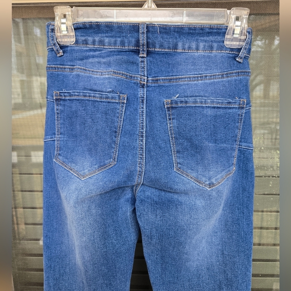 Blue Savvy High Waisted Skinny Jeans Sz 25 - Picture 6 of 10